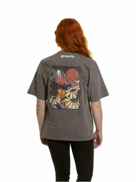Meatfly Meatfly tricou damă Vexey Pewter Flowers (acid wash) | Multicolor