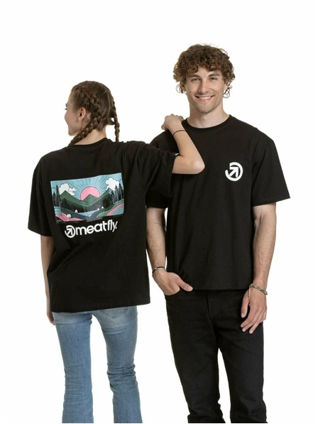 Meatfly Meatfly tricou unisex Cachuma Black Blured