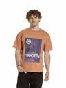 Meatfly Tricou unisex Meatfly Junglist Pink Leaf | Portocaliu