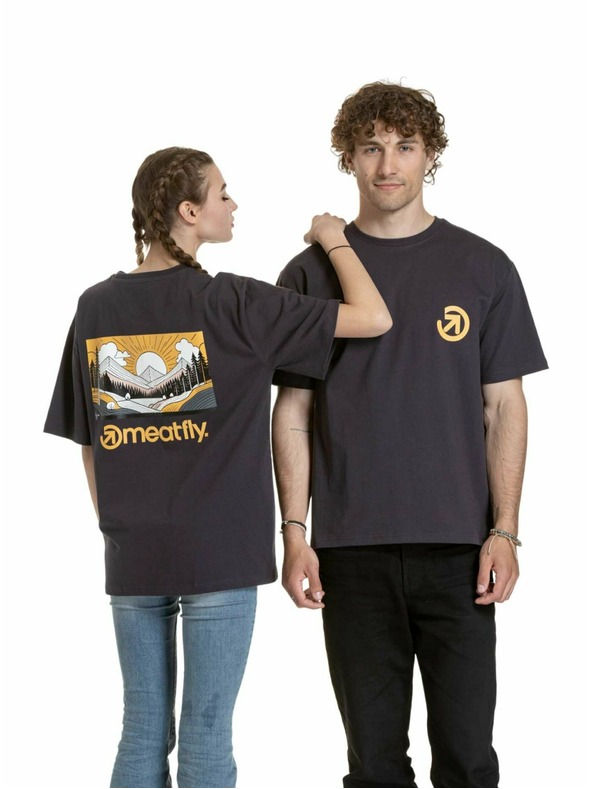 Meatfly Tricou unisex Meatfly Cachuma Grey Mountains | Gri