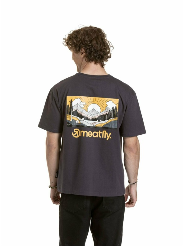 Meatfly Tricou unisex Meatfly Cachuma Grey Mountains | Gri