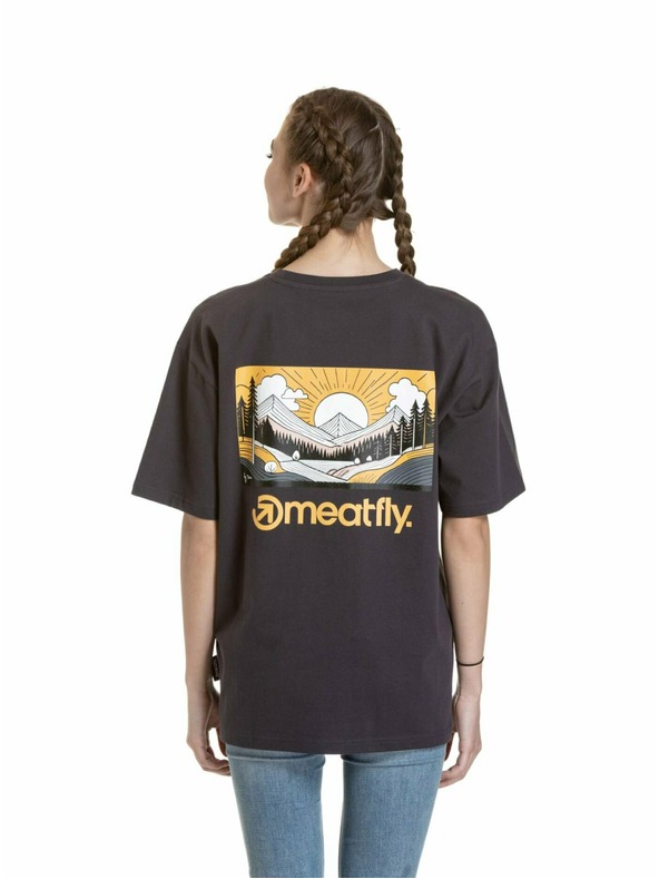 Meatfly Tricou unisex Meatfly Cachuma Grey Mountains | Gri