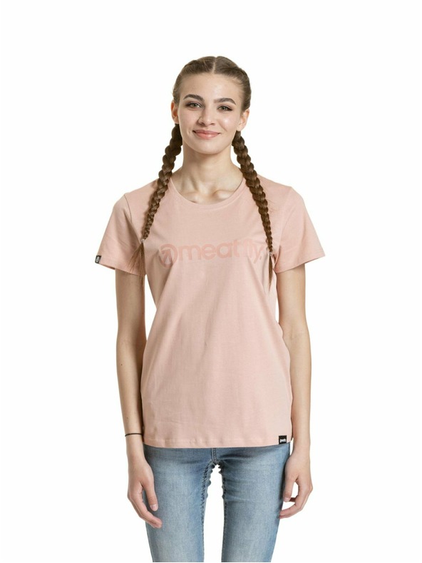 Meatfly Tricou pentru femei Meatfly Ladies MF Logo Sepia Rose | Roz