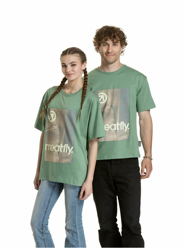 Meatfly Tricou unisex Meatfly Junglist Grey Leaf | Gri
