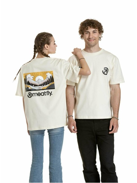 Meatfly Tricou unisex Meatfly Cachuma Blanc Mountains