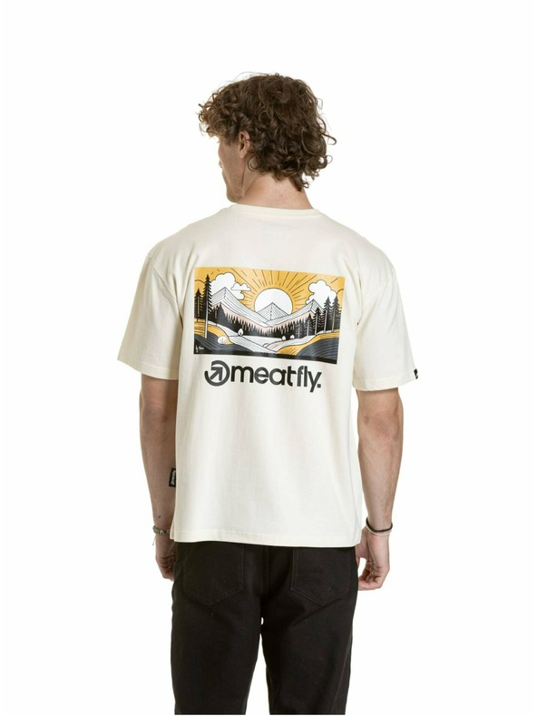 Meatfly Tricou unisex Meatfly Cachuma Blanc Mountains