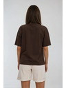 Moodo Tricou maro pentru femei cu imprimeu