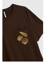 Moodo Tricou maro pentru femei cu imprimeu