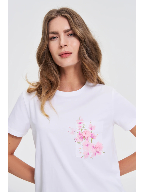 Moodo Tricou alb cu imprimeu