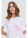Moodo Tricou alb cu imprimeu