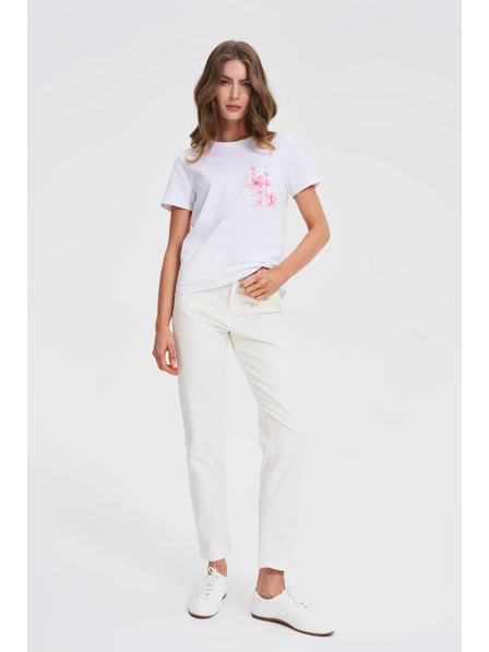 Moodo Tricou alb cu imprimeu