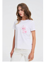 Moodo Tricou alb cu imprimeu