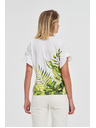 Moodo Top alb cu imprimeu floral