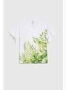 Moodo Top alb cu imprimeu floral