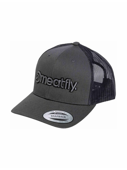 Meatfly Meatfly șapcă MF Logo Trucker Neagră / Gri / Gri Închis | Neagră