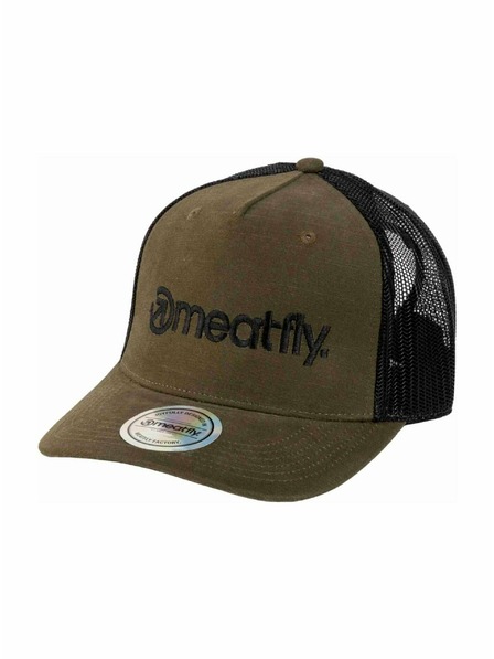 Meatfly Șapcă Meatfly Shaun Trucker Army / Camo Logo | Neagră | Mărime
