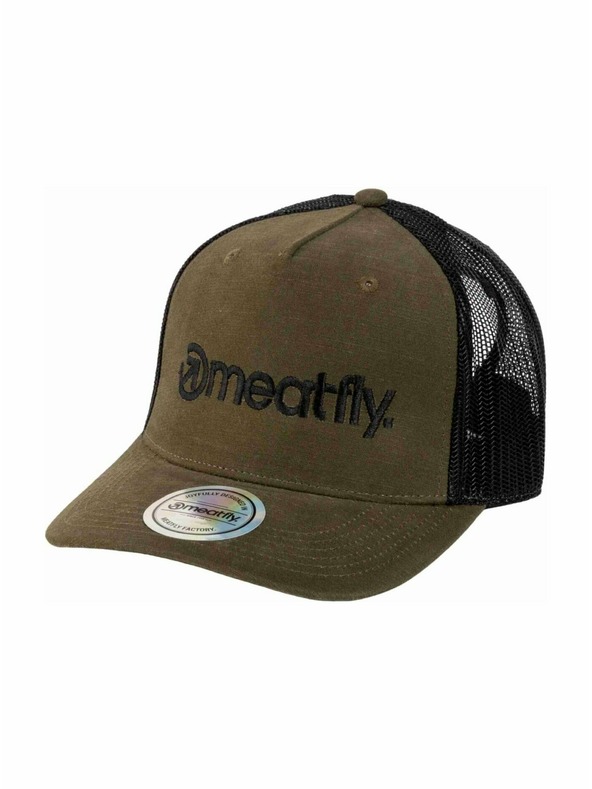 Meatfly Șapcă Meatfly Shaun Trucker Army / Camo Logo | Neagră | Mărime