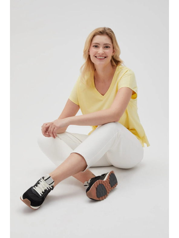 Moodo Tricou pentru femei Moodo – galben deschis