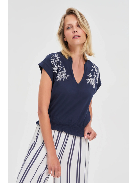Moodo Top pentru femei Moodo – culoare navy