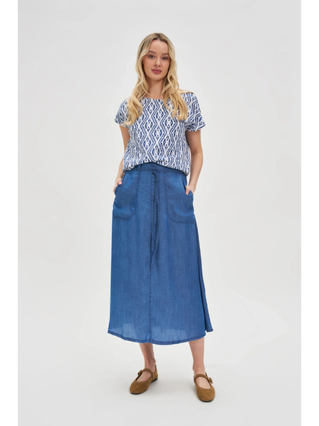 Moodo Tricou cu model albastru-alb