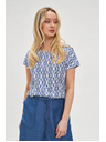 Moodo Tricou cu model albastru-alb