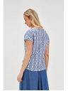 Moodo Tricou cu model albastru-alb