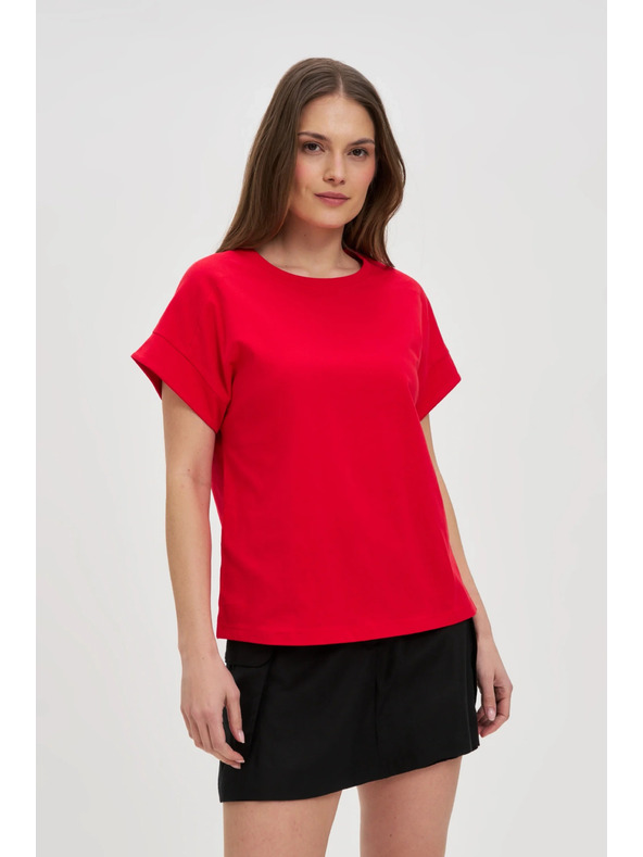 Moodo Tricou de damă din bumbac Moodo – roșu