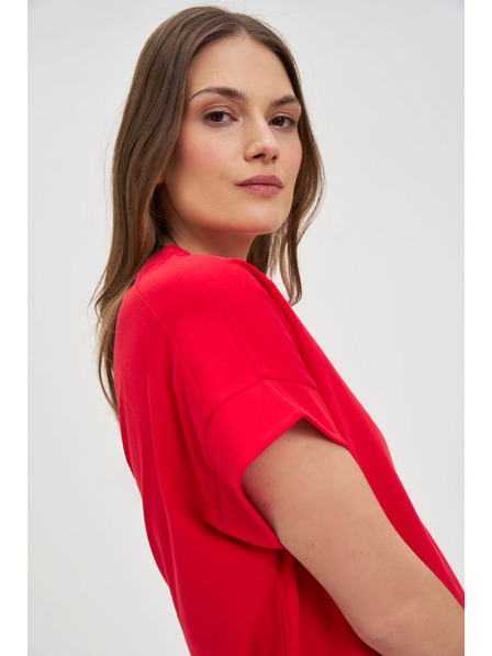 Moodo Tricou de damă din bumbac Moodo – roșu