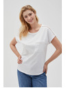 Moodo Tricou de damă cu buzunar Moodo – alb