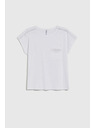Moodo Tricou de damă cu buzunar Moodo – alb