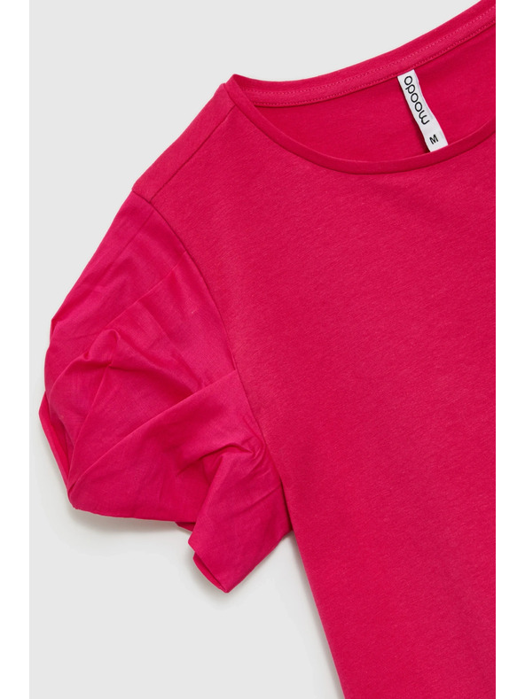Moodo Top roz cu mâneci adunate