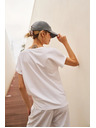 Moodo Tricou de damă din bumbac Moodo – alb