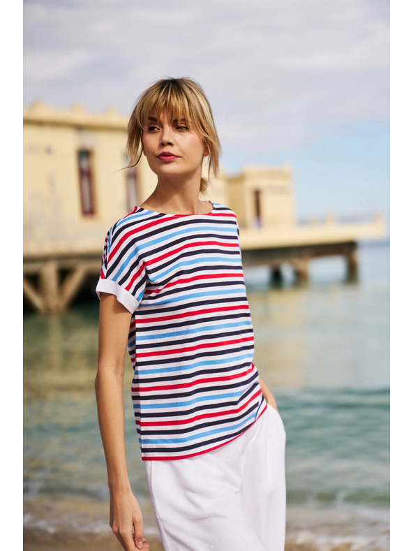 Moodo Tricou cu dungi de damă