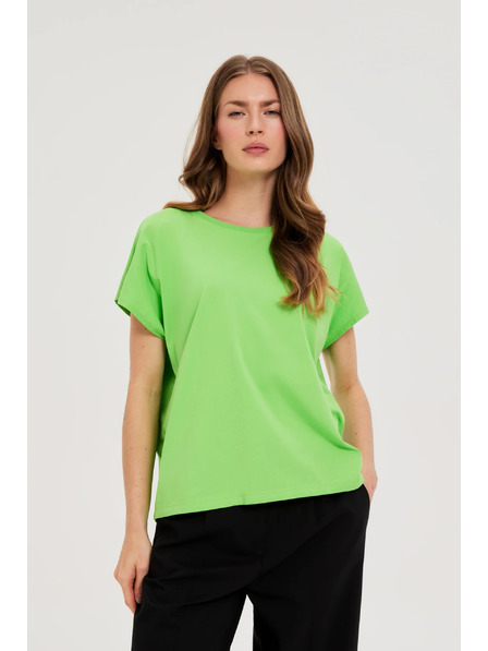 Moodo Tricou de damă din bumbac Moodo – verde deschis