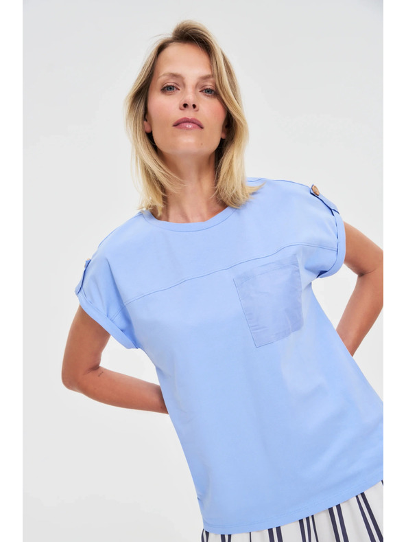 Moodo Tricou de damă Moodo – albastru deschis