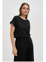 Moodo Tricou de damă cu mărgele Moodo – negru