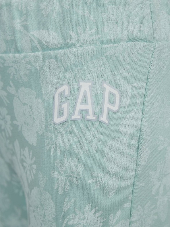 GAP Pantaloni de trening cu flori și logo pentru copii GAP