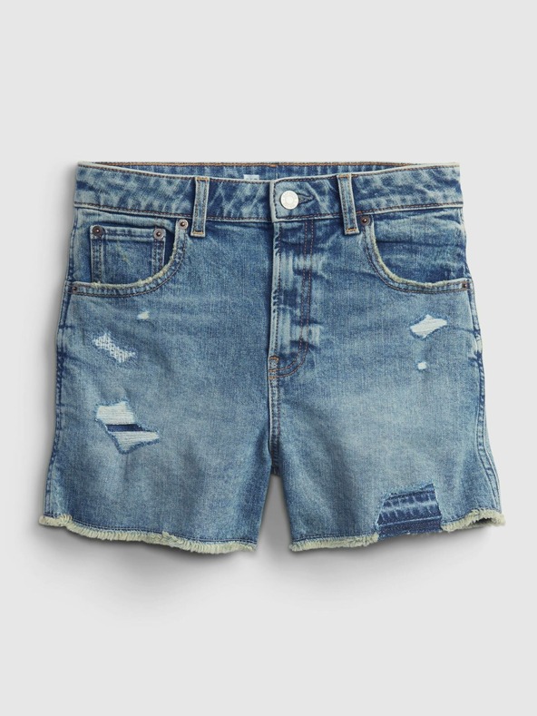GAP Pantaloni scurți denim high rise stretch pentru copii GAP