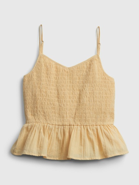 GAP Top din bumbac organic pentru adolescenți cu talie ajustată GAP