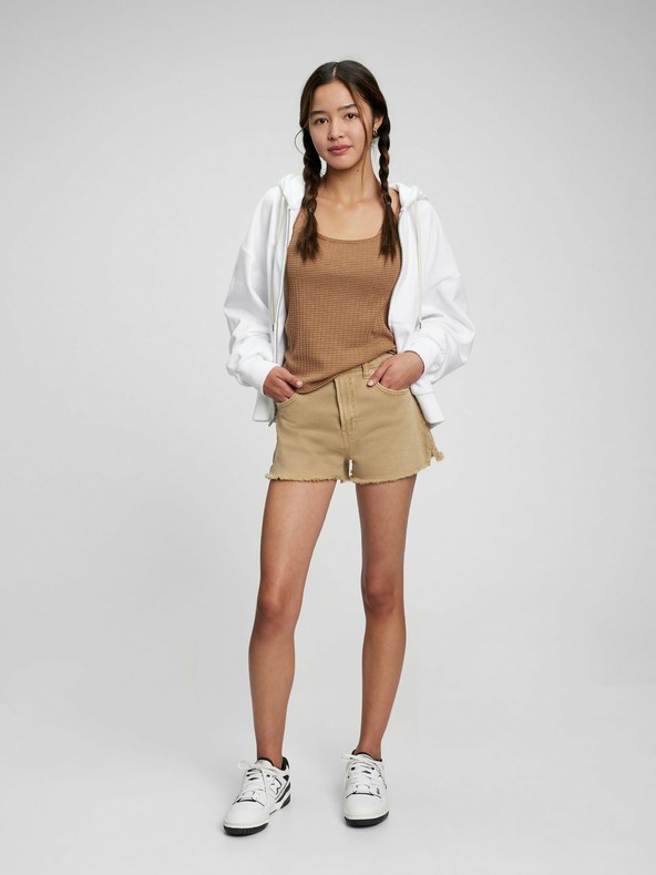 GAP Pantaloni scurți high rise khaki pentru adolescenți GAP