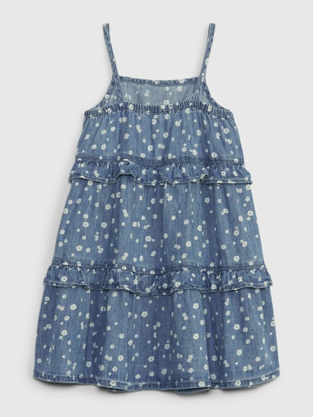 GAP Baby rochie din denim cu volănașe GAP