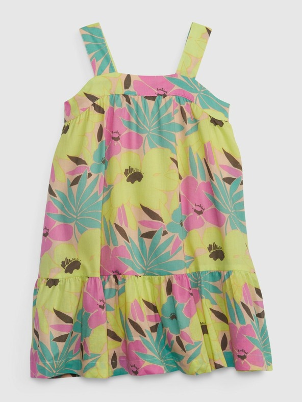 GAP Rochie pentru copii cu imprimeu floral și bretele GAP