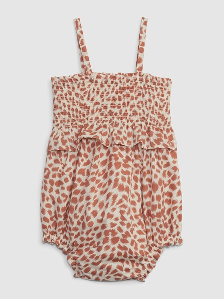 GAP Baby salopetă cu bretele model leopard GAP
