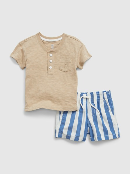 GAP Baby set tricou și pantaloni scurți cu dungi GAP