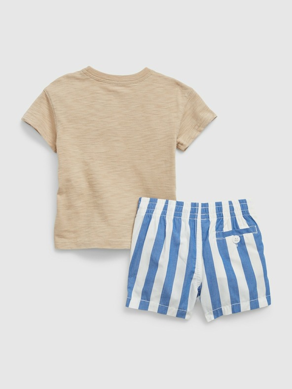 GAP Baby set tricou și pantaloni scurți cu dungi GAP