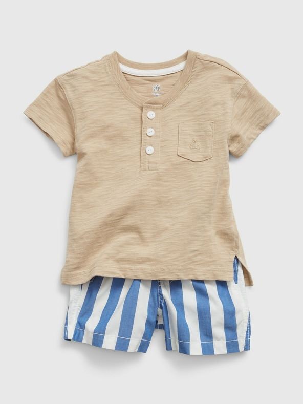 GAP Baby set tricou și pantaloni scurți cu dungi GAP