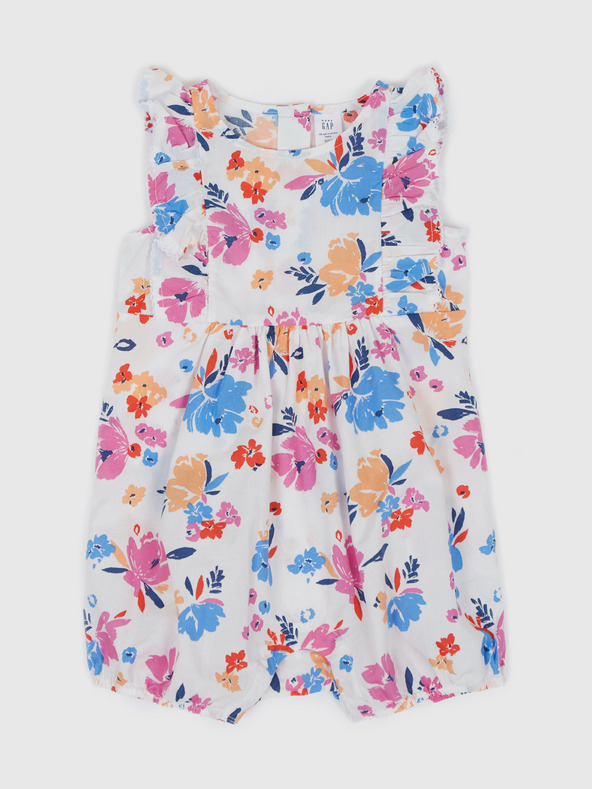 GAP Baby salopetă florală din bumbac GAP
