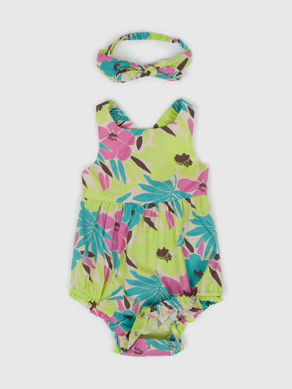 GAP Baby body cu imprimeu floral și bentiță GAP
