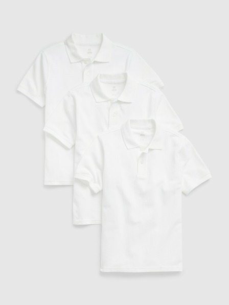 GAP Tricouri polo pentru copii uniform organic, 3 bucăți GAP
