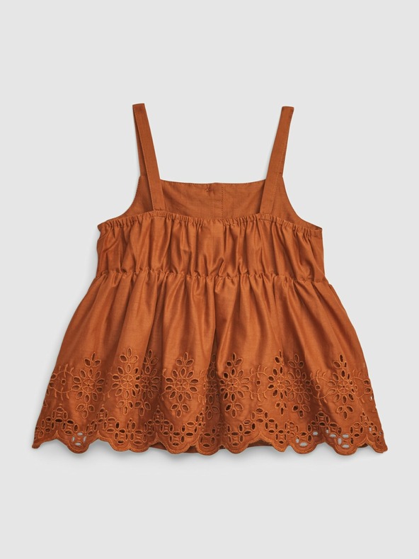 GAP Top pentru copii, tip maiou, cu broderie englezească GAP